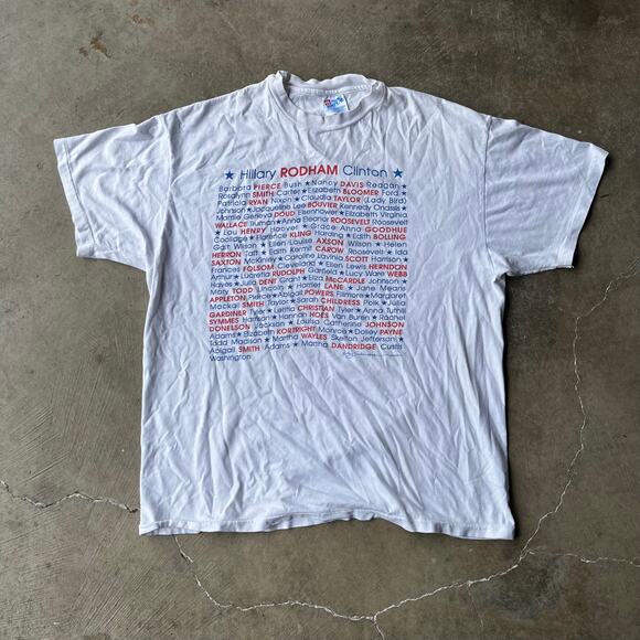 VINTAGE FIRST LADY SHIRT OBSCURE NICHE PRESIDENTS HISTORICAL FEMINISM 90S XL - Picture 2 of 5